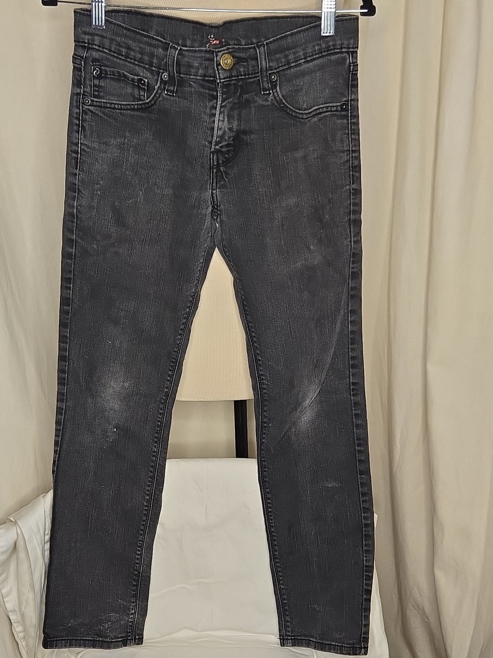Denizen from Levi's Slim Black Washed Men's Jeans 29" X 30"